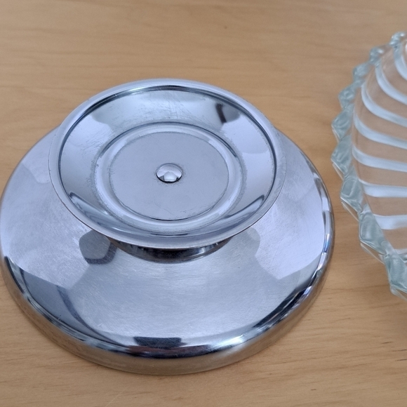 Kromex glass vintage Lazy Suzan appetizer tray serving tray platter made  in USA - Picture 8 of 12